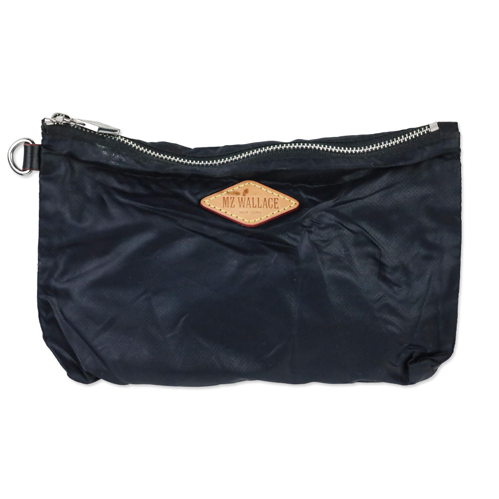 MZ Wallace Black Quilted Nylon Leather Trim Medium Crosby Tote