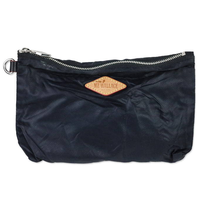 MZ Wallace Black Quilted Nylon Leather Trim Medium Crosby Tote