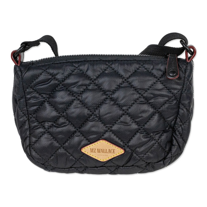 MZ Wallace Black Quilted Nylon Mini Crossbody