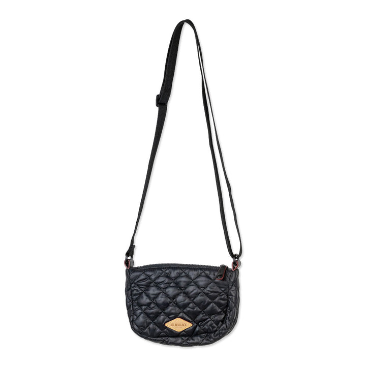 MZ Wallace Black Quilted Nylon Mini Crossbody