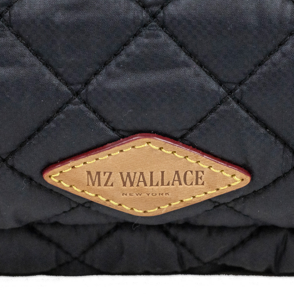 MZ Wallace Black Quilted Nylon XL Metro Sling Magnet Belt Bag