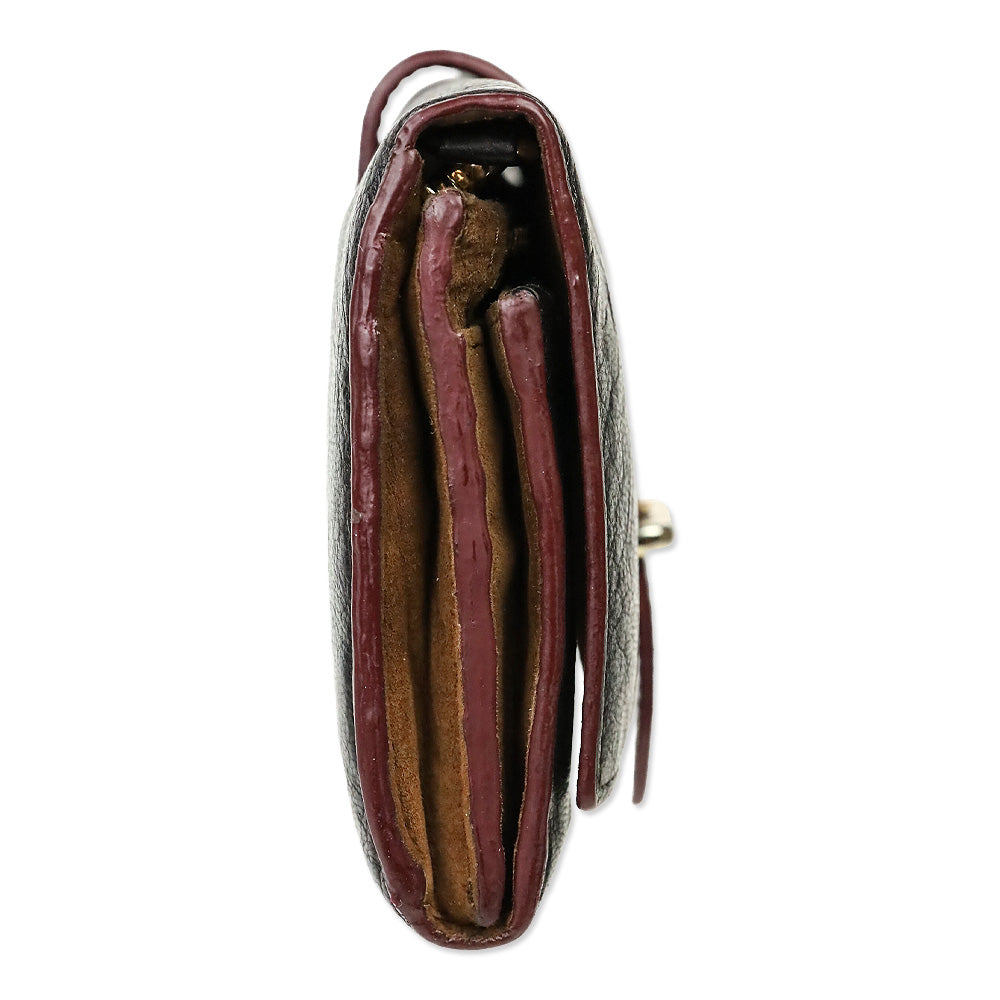 MZ Wallace Dark Brown Leather Wallet with Strap