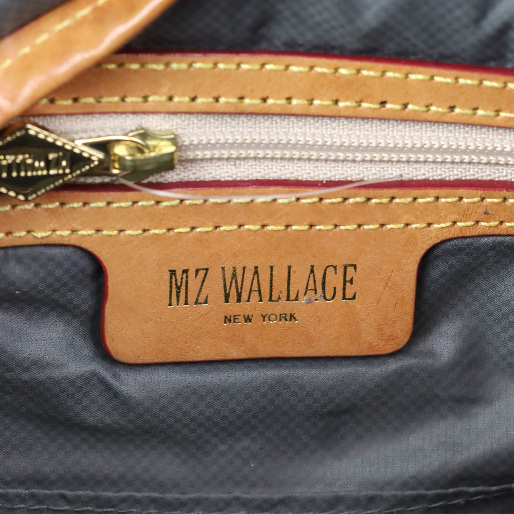 MZ Wallace Gray Quilted Nylon Leather Trim Medium Crosby Tote