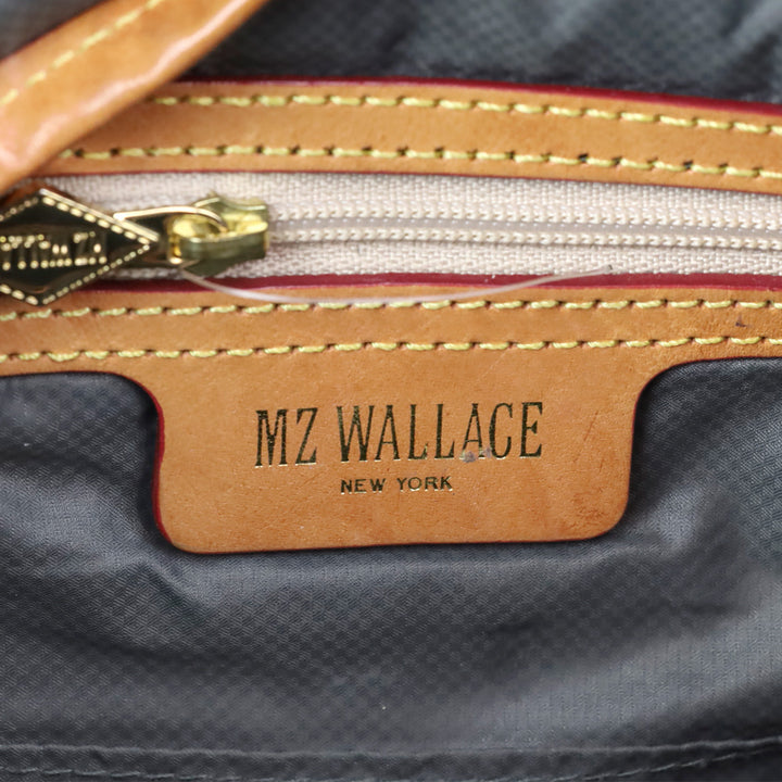 MZ Wallace Gray Quilted Nylon Leather Trim Medium Crosby Tote