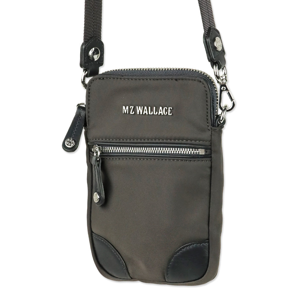 MZ Wallace Grey Nylon Micro Crosby Crossbody bag