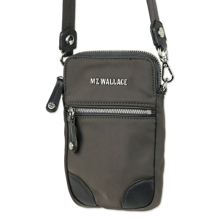MZ Wallace Grey Nylon Micro Crosby Crossbody bag