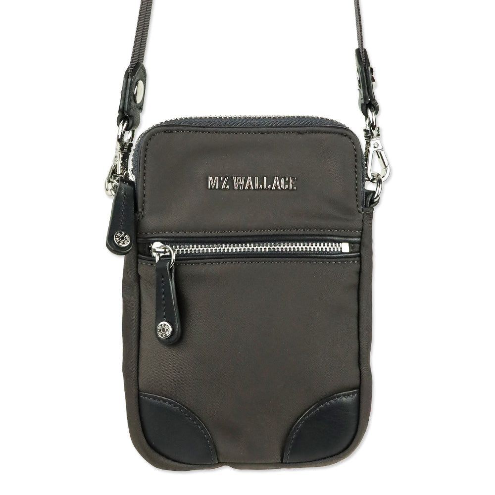 MZ Wallace Grey Nylon Micro Crosby Crossbody bag