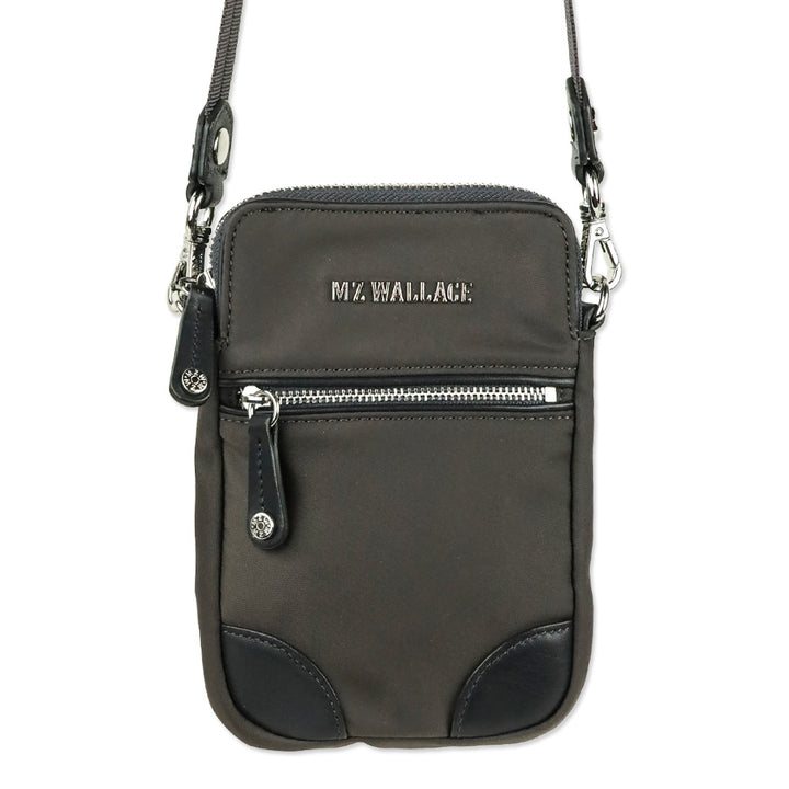 MZ Wallace Grey Nylon Micro Crosby Crossbody bag