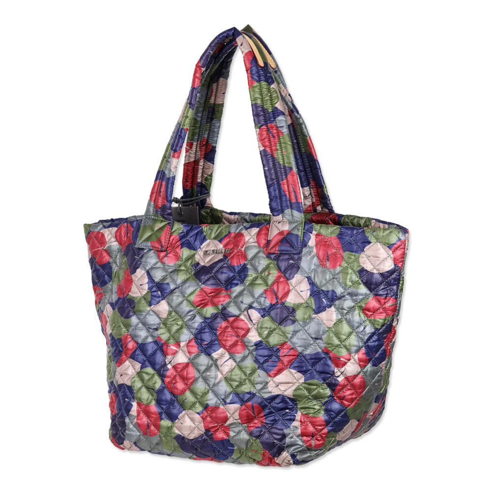 MZ Wallace Leaf Print Quilted Nylon Medium Metro Tote