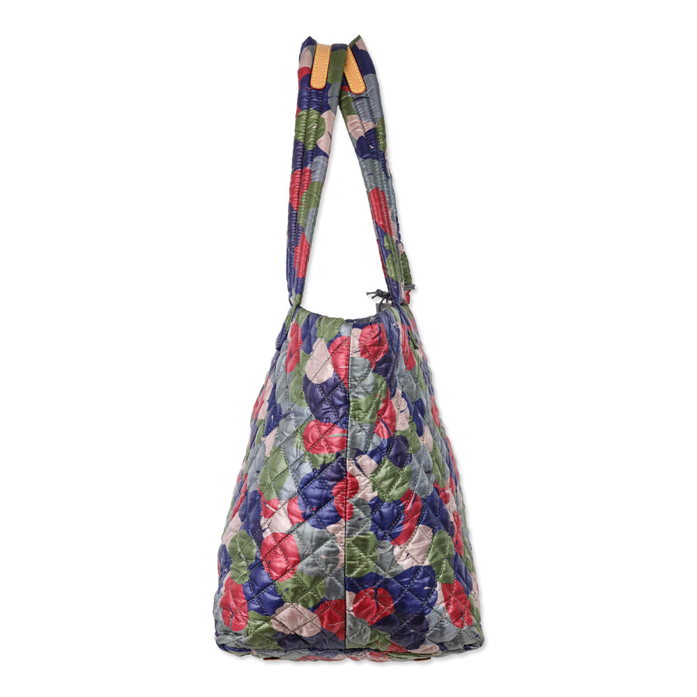 MZ Wallace Leaf Print Quilted Nylon Medium Metro Tote
