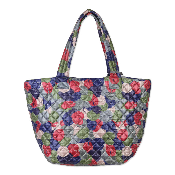MZ Wallace Leaf Print Quilted Nylon Medium Metro Tote
