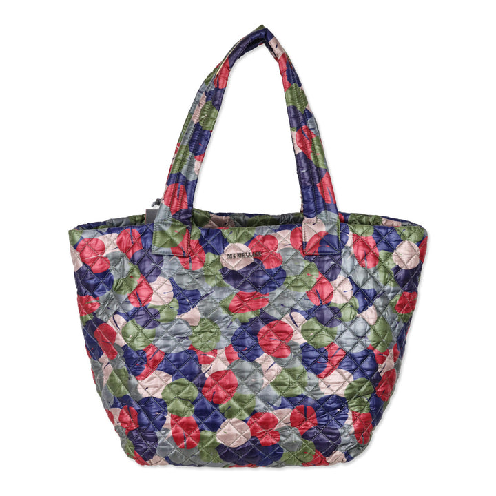 MZ Wallace Leaf Print Quilted Nylon Medium Metro Tote