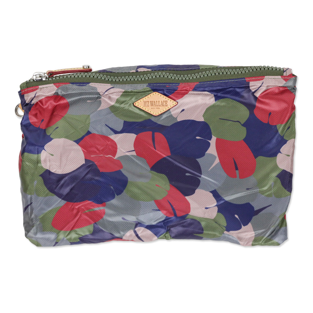 MZ Wallace Leaf Print Quilted Nylon Medium Metro Tote