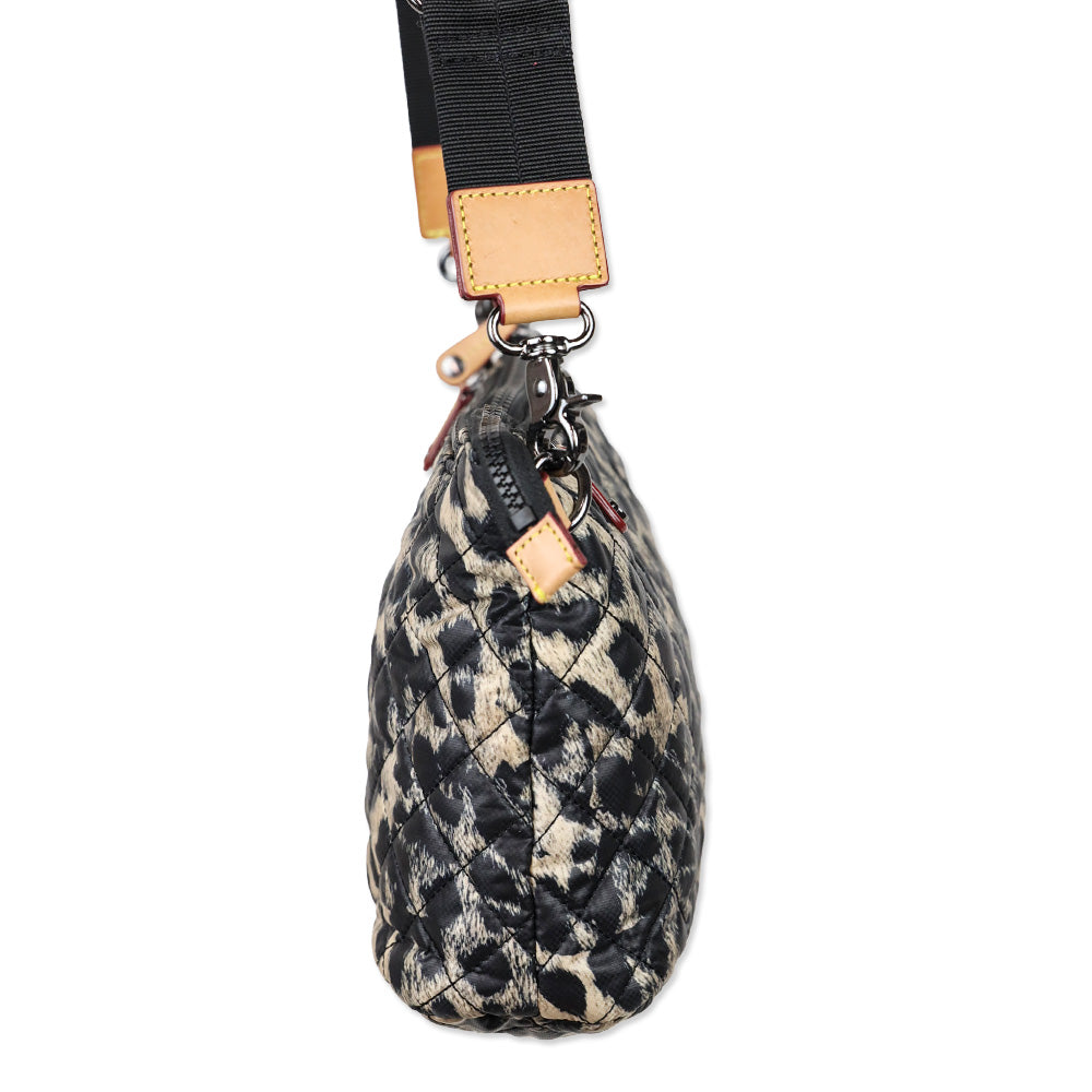 MZ Wallace Leopard-Print Quilted Nylon Metro Scout Crossbody Bag