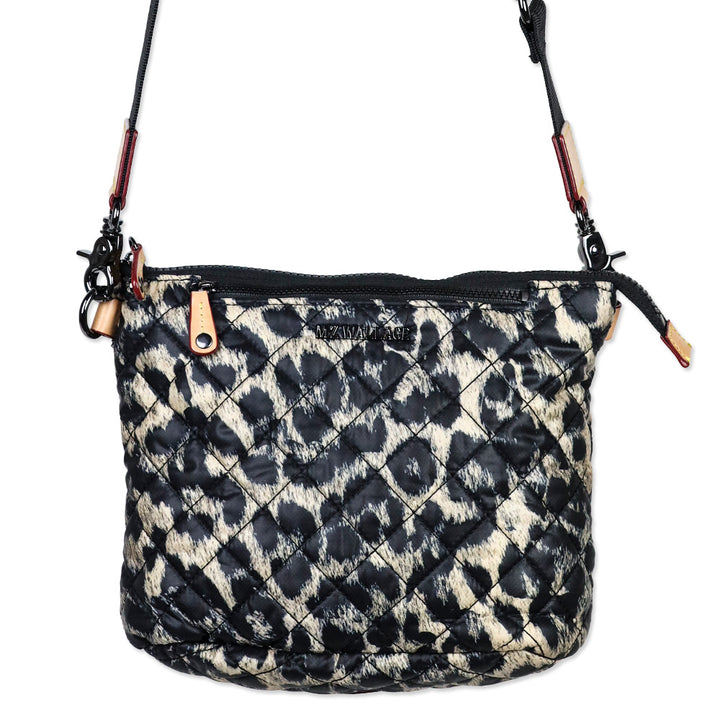 MZ Wallace Leopard-Print Quilted Nylon Metro Scout Crossbody Bag