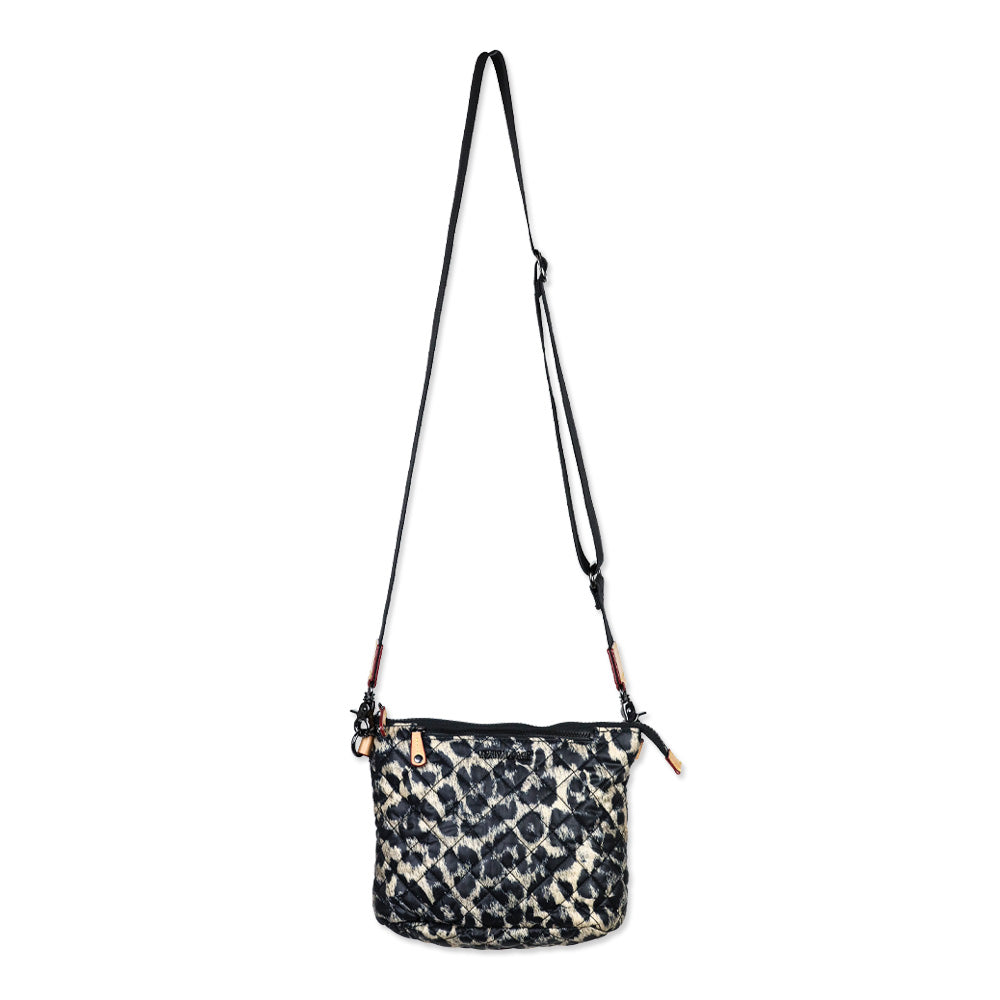 MZ Wallace Leopard-Print Quilted Nylon Metro Scout Crossbody Bag