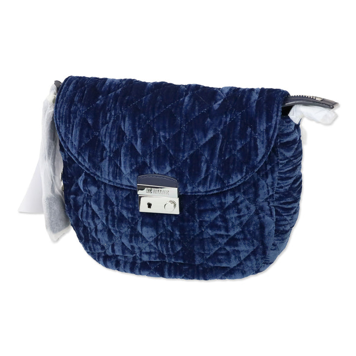 MZ Wallace Midnight Velvet Lock Saddle Bag