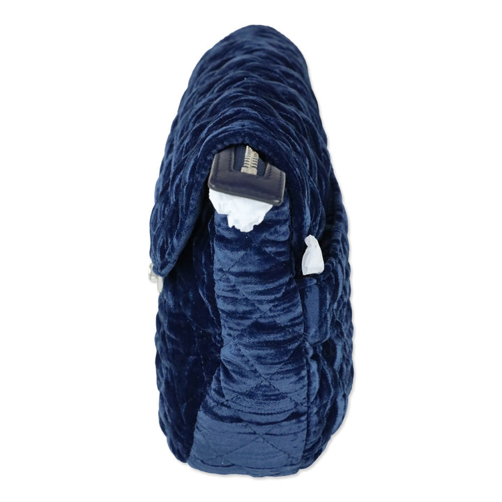MZ Wallace Midnight Velvet Lock Saddle Bag