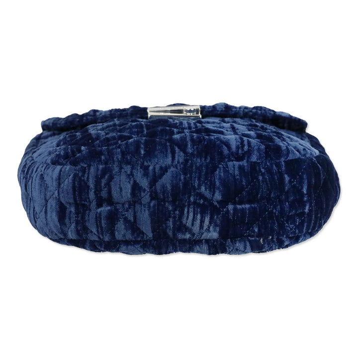 MZ Wallace Midnight Velvet Lock Saddle Bag