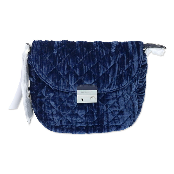 MZ Wallace Midnight Velvet Lock Saddle Bag