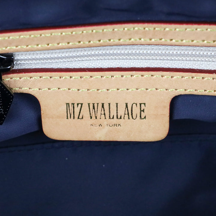 MZ Wallace Navy Quilted Nylon Madison Satchel