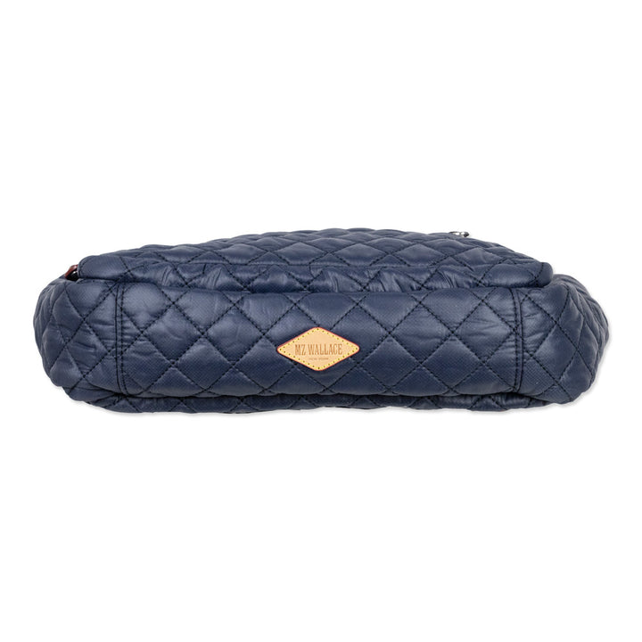 MZ Wallace Navy Quilted Nylon Tote