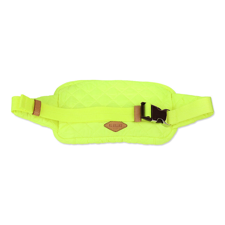 MZ Wallace Neon Yellow Oxford Large Metro Belt Bag