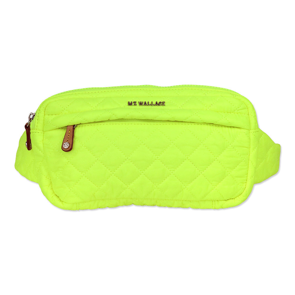 MZ Wallace Neon Yellow Oxford Large Metro Belt Bag