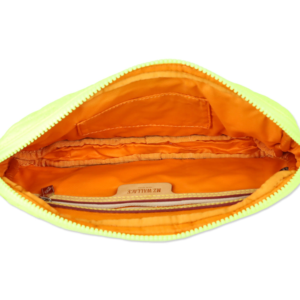 MZ Wallace Neon Yellow Oxford Large Metro Belt Bag