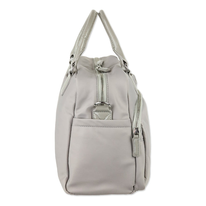 MZ Wallace Grey Nylon Gramercy Satchel