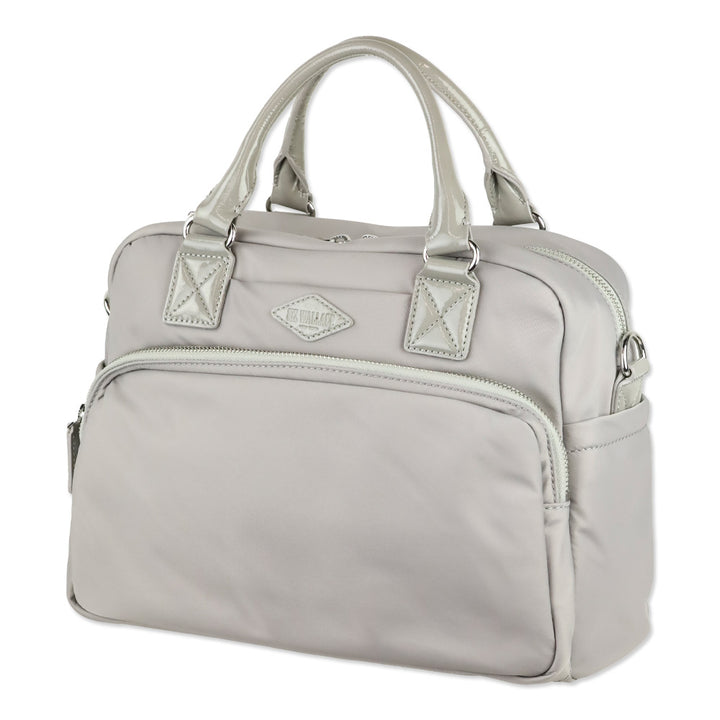 MZ Wallace Grey Nylon Gramercy Satchel