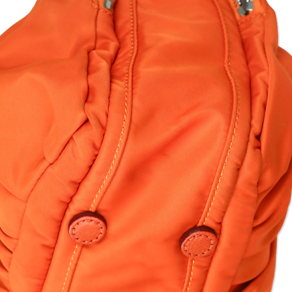 MZ Wallace Orange Paige Nylon Shoulder Bag