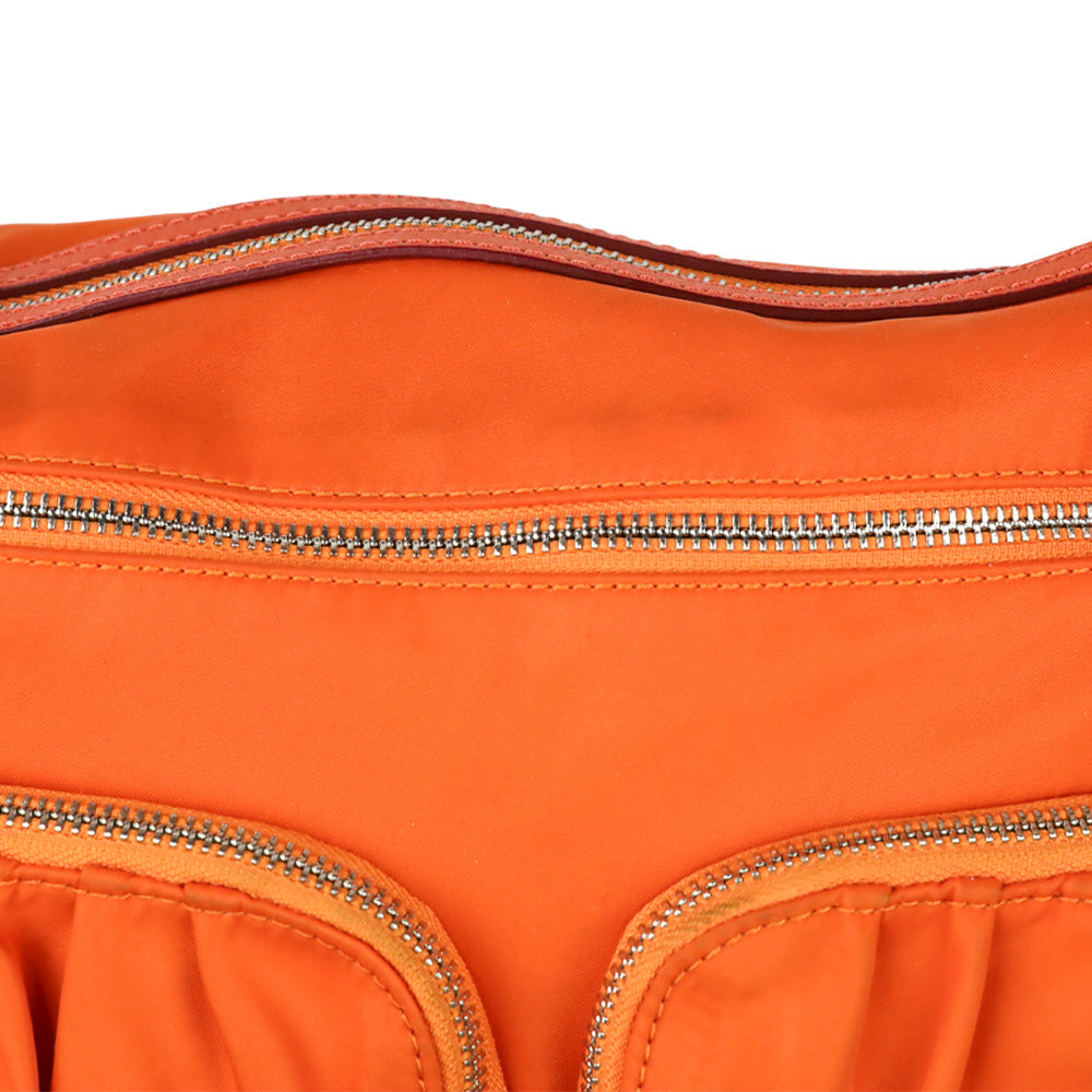 MZ Wallace Orange Paige Nylon Shoulder Bag