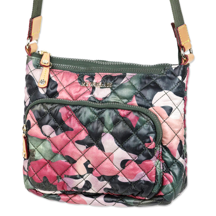 MZ Wallace Pink Multi Camo-Print Metro Scout Deluxe Crossbody Bag