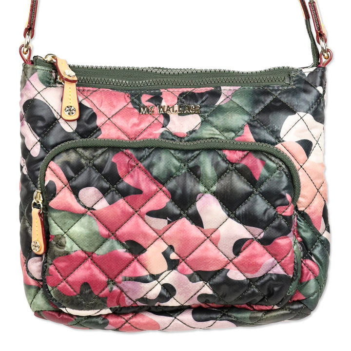 MZ Wallace Pink Multi Camo-Print Metro Scout Deluxe Crossbody Bag
