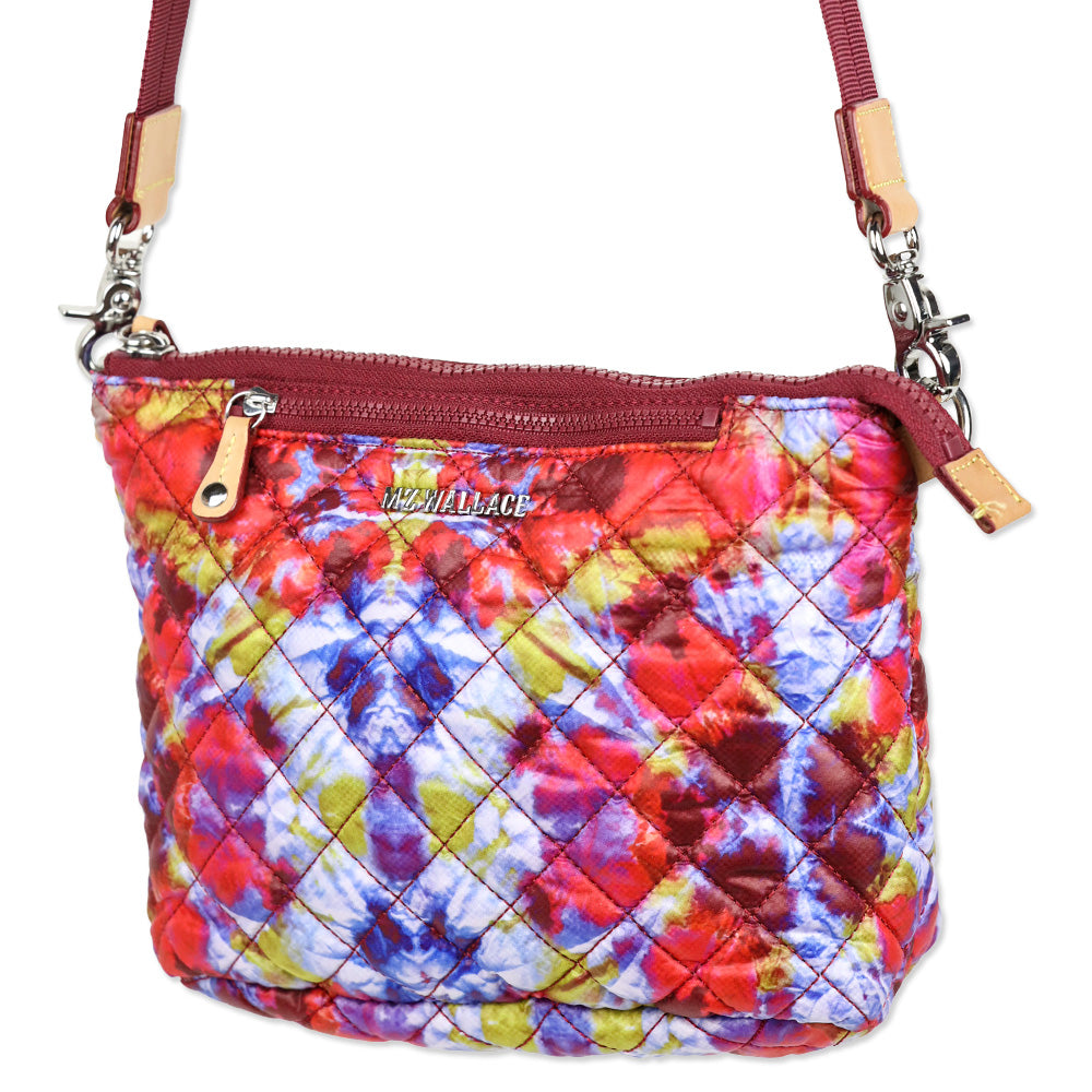 MZ Wallace Prism/Silver Quilted Nylon Metro Scout Crossbody Bag