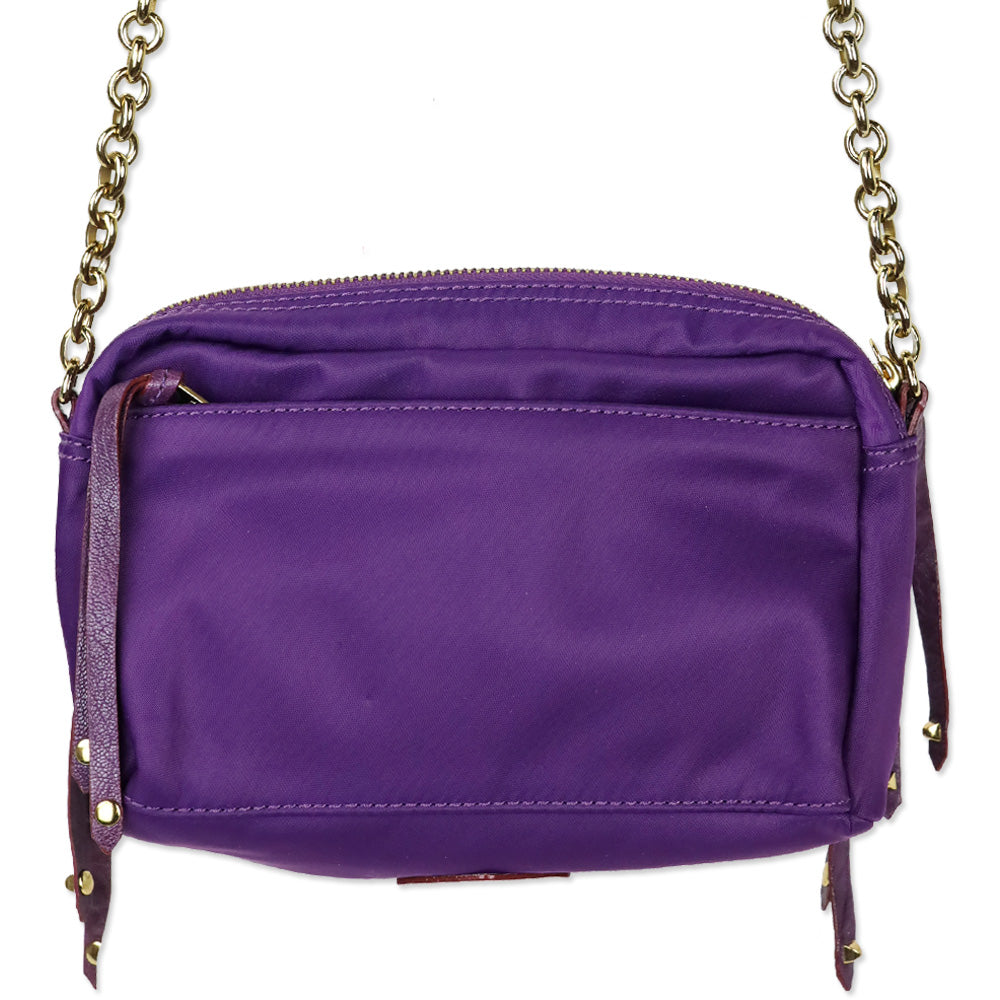 MZ Wallace Purple Small Gold Hardware Crossbody Bag