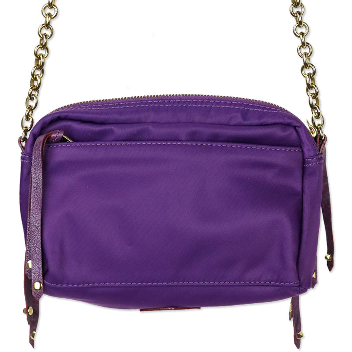 MZ Wallace Purple Small Gold Hardware Crossbody Bag
