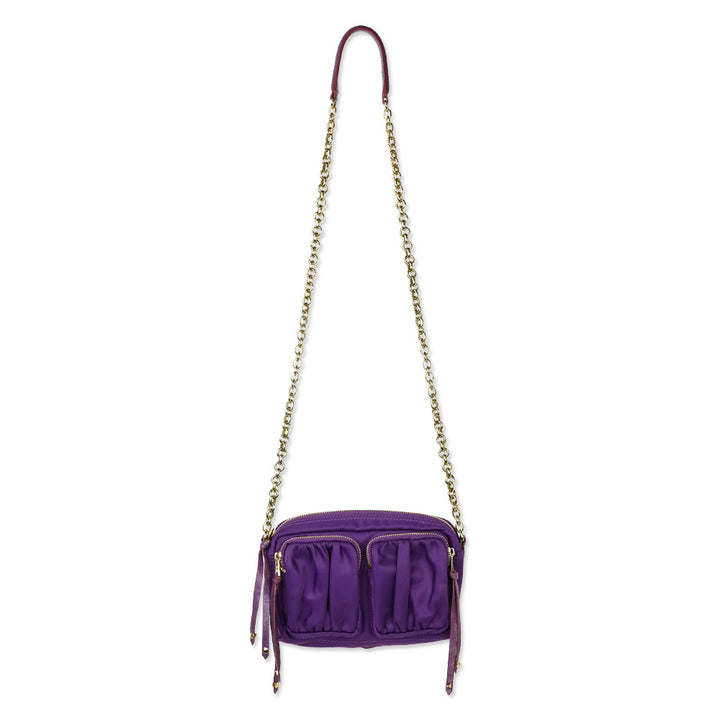 MZ Wallace Purple Small Gold Hardware Crossbody Bag