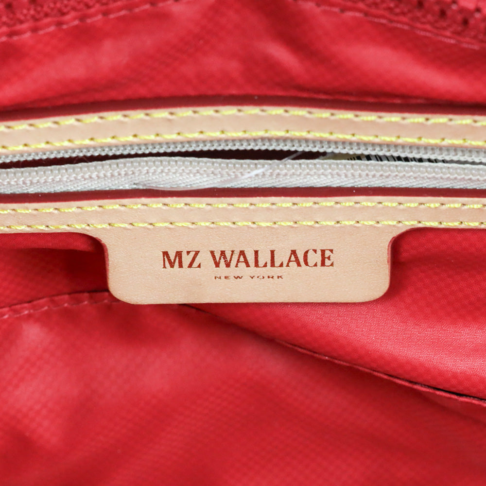 MZ Wallace Quilted Red Apple Nylon Jimmy Deluxe Travel Bag