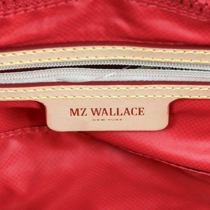 MZ Wallace Quilted Red Apple Nylon Jimmy Deluxe Travel Bag