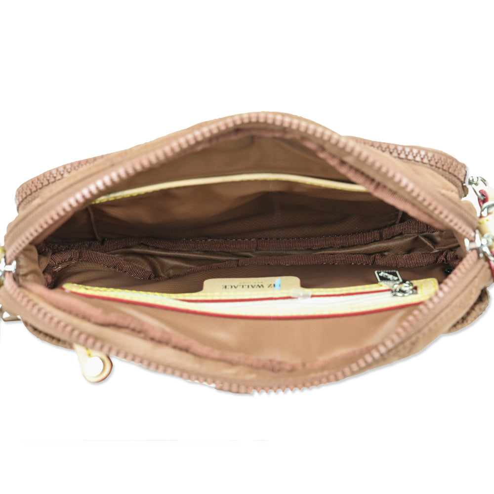MZ Wallace Terracotta Quilted Nylon Small Metro Camera Bag