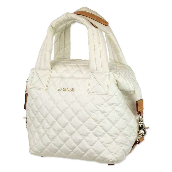 MZ Wallace White Small Sutton Deluxe Handbag
