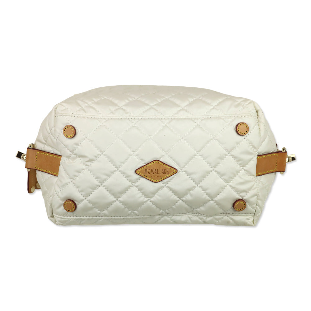 MZ Wallace White Small Sutton Deluxe Handbag