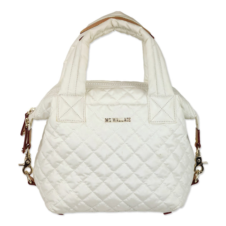 MZ Wallace White Small Sutton Deluxe Handbag
