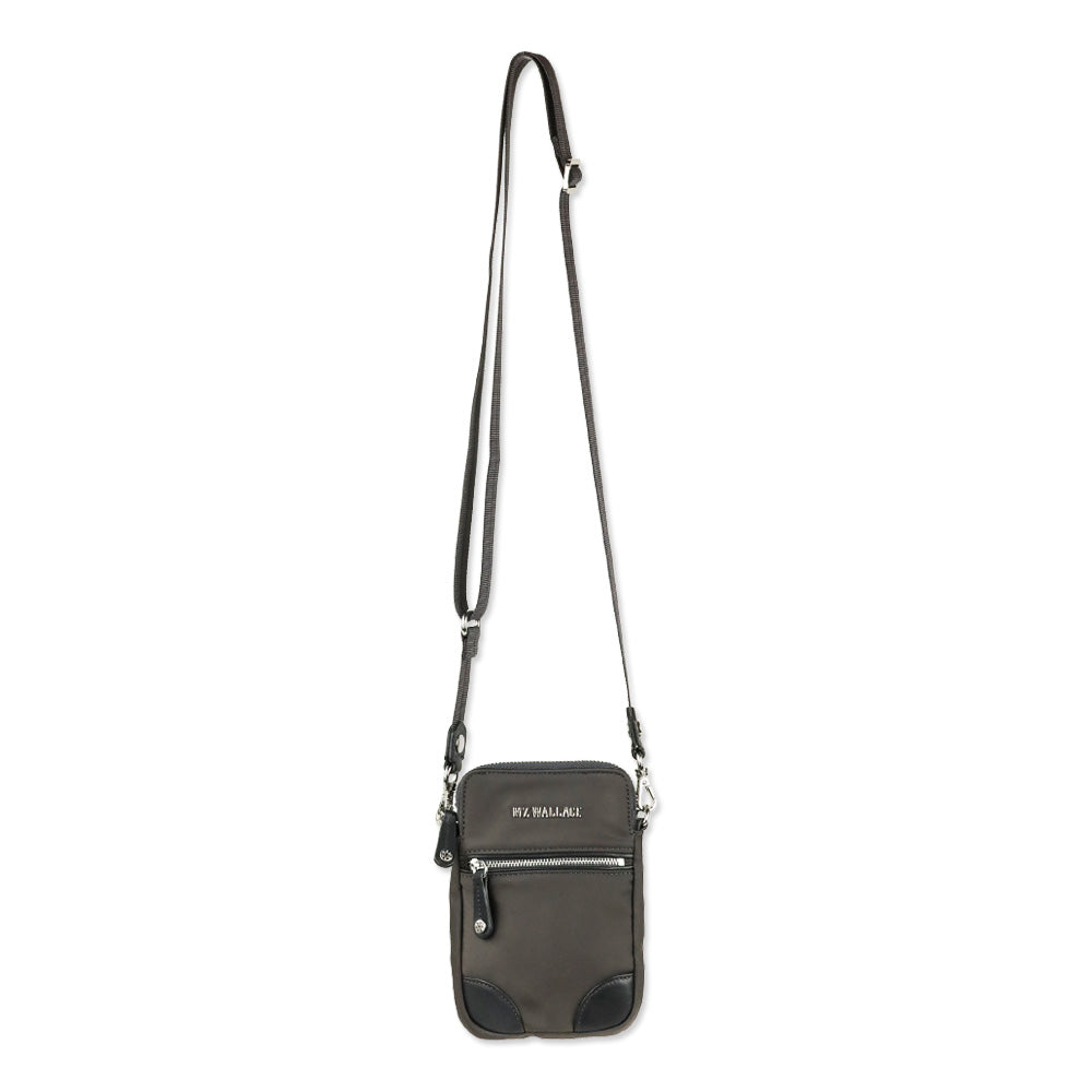 MZ Wallace Grey Nylon Micro Crosby Crossbody bag