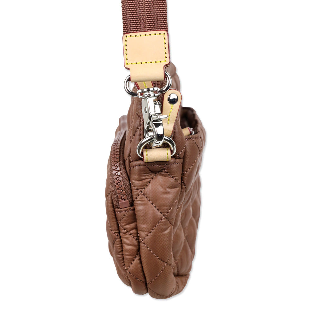 MZ Wallace Terracotta Quilted Nylon Small Metro Camera Bag