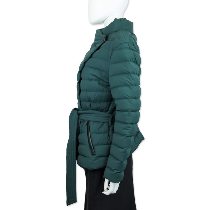 Mackage Emerald Green Quilted Puffer Belted Gretta Jacket
