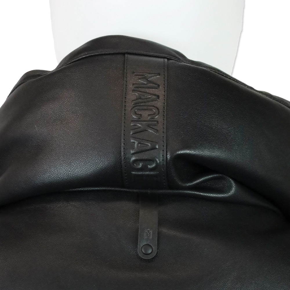 Mackage Zerina Leather Puffer Vest with Sash Belt