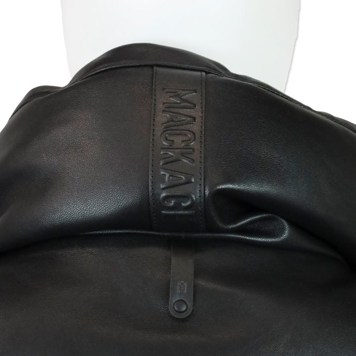 Mackage Zerina Leather Puffer Vest with Sash Belt